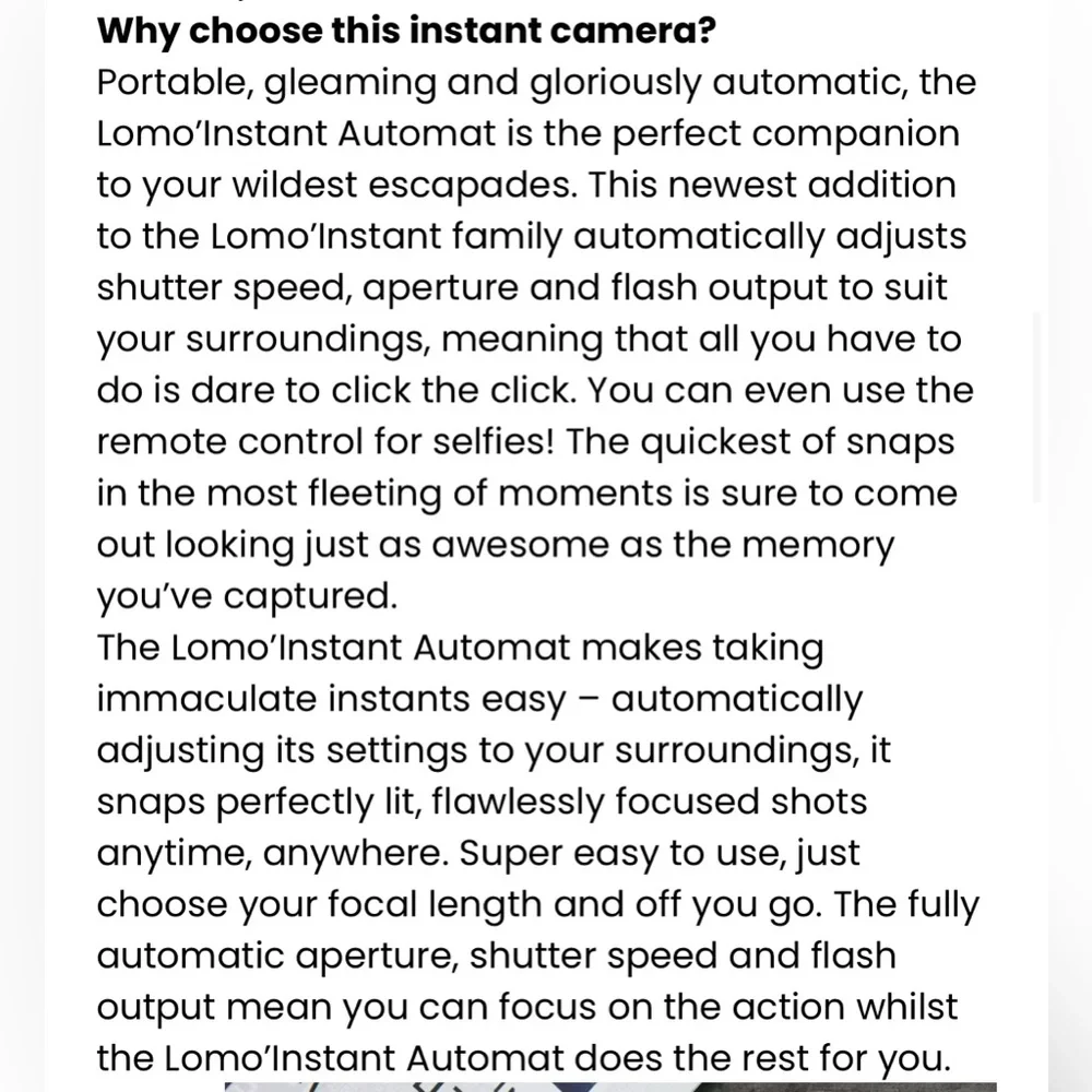 NIB lomography x The Adventure Challenge Lomo’Instant Automat Camera, White - Picture 11 of 11